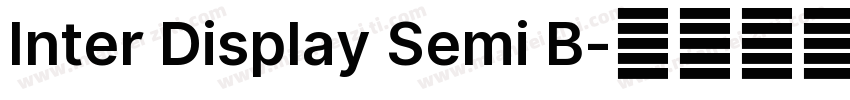 Inter Display Semi B字体转换